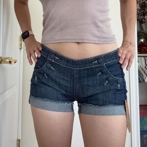 Y2K Low Rise Mini Micro Shorts with buttons deadstock